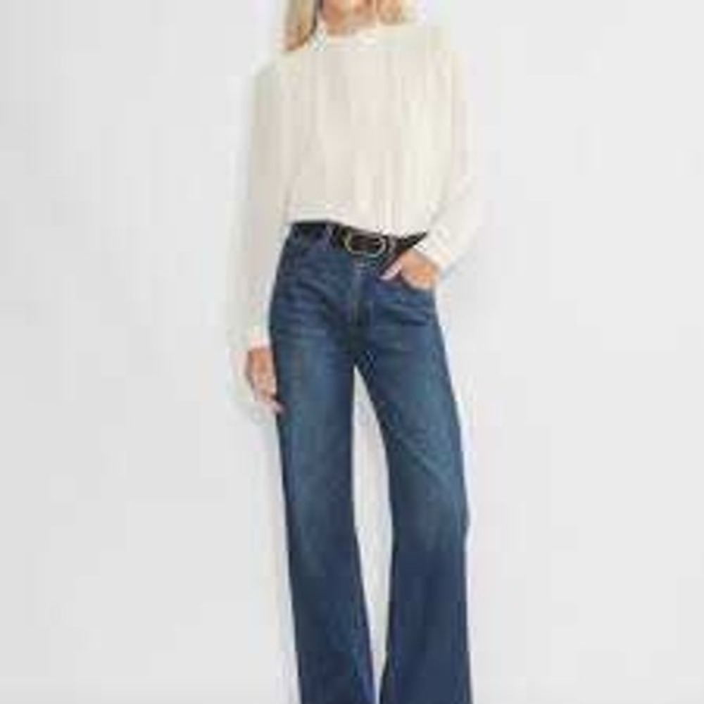 Wilfred Aritzia VALENTINA Ruffle High Neck Button Front Blouse Cream Small
